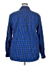 Gap 100% Cotton Plaid Blue Long Sleeve Button-Down Shirt Size XXL - photo 2