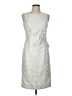 Etcetera 100% Cotton Solid Silver Cocktail Dress Size 6 - photo 1