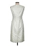 Etcetera 100% Cotton Solid Silver Cocktail Dress Size 6 - photo 2