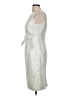 Etcetera 100% Cotton Solid Silver Cocktail Dress Size 6 - photo 5