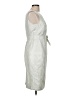 Etcetera 100% Cotton Solid Silver Cocktail Dress Size 6 - photo 4