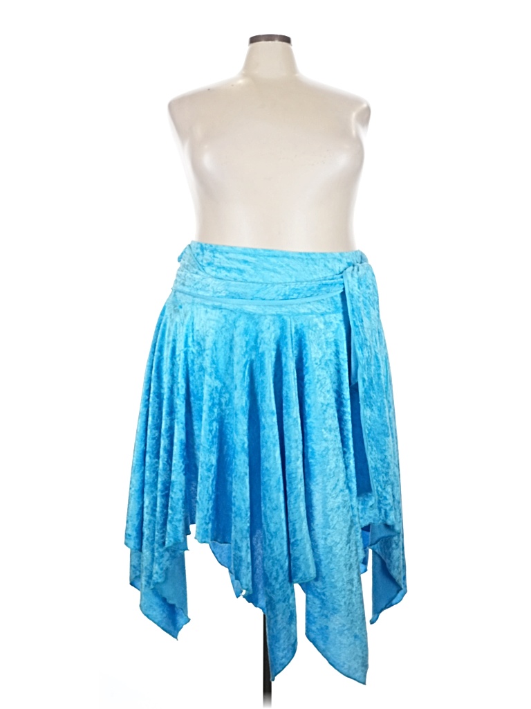 Pre-owned Assorted Brands Sleeveless Top Blue Strapless Neckline Tops