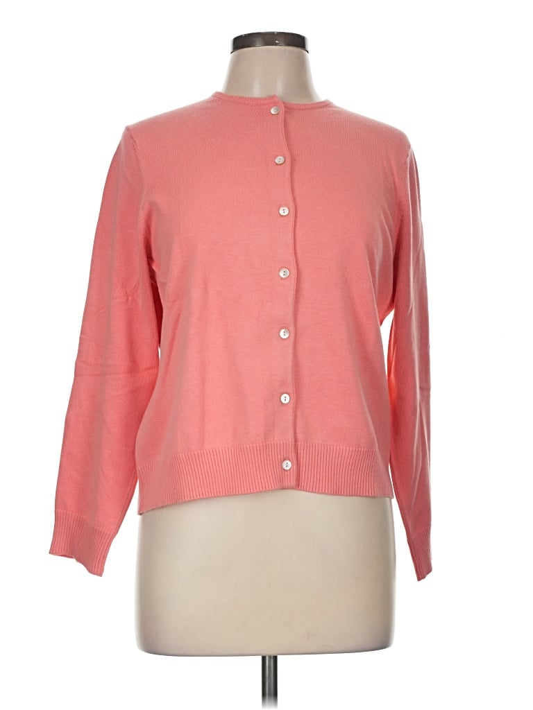 Pre-owned Lands' End Cardigan Sweater In Pink