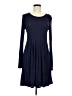 So Perla Solid Blue Casual Dress Size M - photo 1