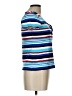 Chaps 100% Cotton Blue Short Sleeve Top Size L (petite) - photo 4