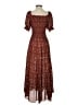 Max Studio 100% Polyester Paisley Brown Casual Dress Size S - photo 2