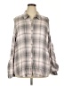 Maurices 100% Rayon Plaid Gray 3/4 Sleeve Blouse Size 20 (2) - photo 1