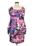Unbranded 100% Polyester Graphic Pink Cocktail Dress Size 2X - photo 1