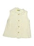 Losan Ivory Sleeveless Button-Down Shirt Size 4 - photo 1