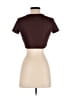Shein Brown Short Sleeve Top Size 2 - photo 2