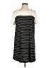 Shein 100% Polyester Stripes Gray Casual Dress Size 12 - photo 1