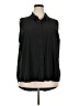 Athleta Black Sleeveless Button-Down Shirt Size 2X - photo 1