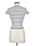 Popular 21 Stripes Ivory Short Sleeve Turtleneck Size M - photo 2