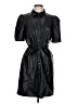 DKNY 100% Polyester Solid Black Casual Dress Size 12 - photo 1
