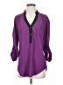 AB Studio 100% Polyester Purple 3/4 Sleeve Blouse Size S - photo 1