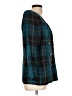 Worthington 100% Rayon Plaid Teal Blazer Size 12 (petite) - photo 4