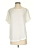 Tildon 100% Polyester Ivory Short Sleeve Blouse Size S - photo 1