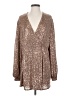 Mable 100% Polyester Metallic Brown Cocktail Dress Size S - photo 1