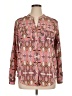 Charter Club 100% Polyester Paisley Pink Long Sleeve Blouse Size XL - photo 1