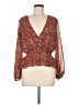 1.State 100% Polyester Brown 3/4 Sleeve Blouse Size M - photo 1