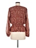 1.State 100% Polyester Brown 3/4 Sleeve Blouse Size M - photo 2