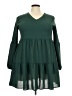 Unbranded Solid Green Casual Dress Size XXL - photo 1