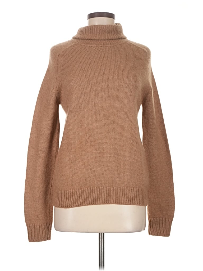 Pre-owned Saint Laurent Turtleneck Sweater In Tan