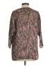 W by Worth 100% Polyester Print Gray 3/4 Sleeve Blouse Size S - photo 2