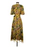 MNG 100% Polyester Tropical Yellow Cocktail Dress Size 2 - photo 2