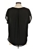 Lush 100% Polyester Black Short Sleeve Blouse Size M - photo 2
