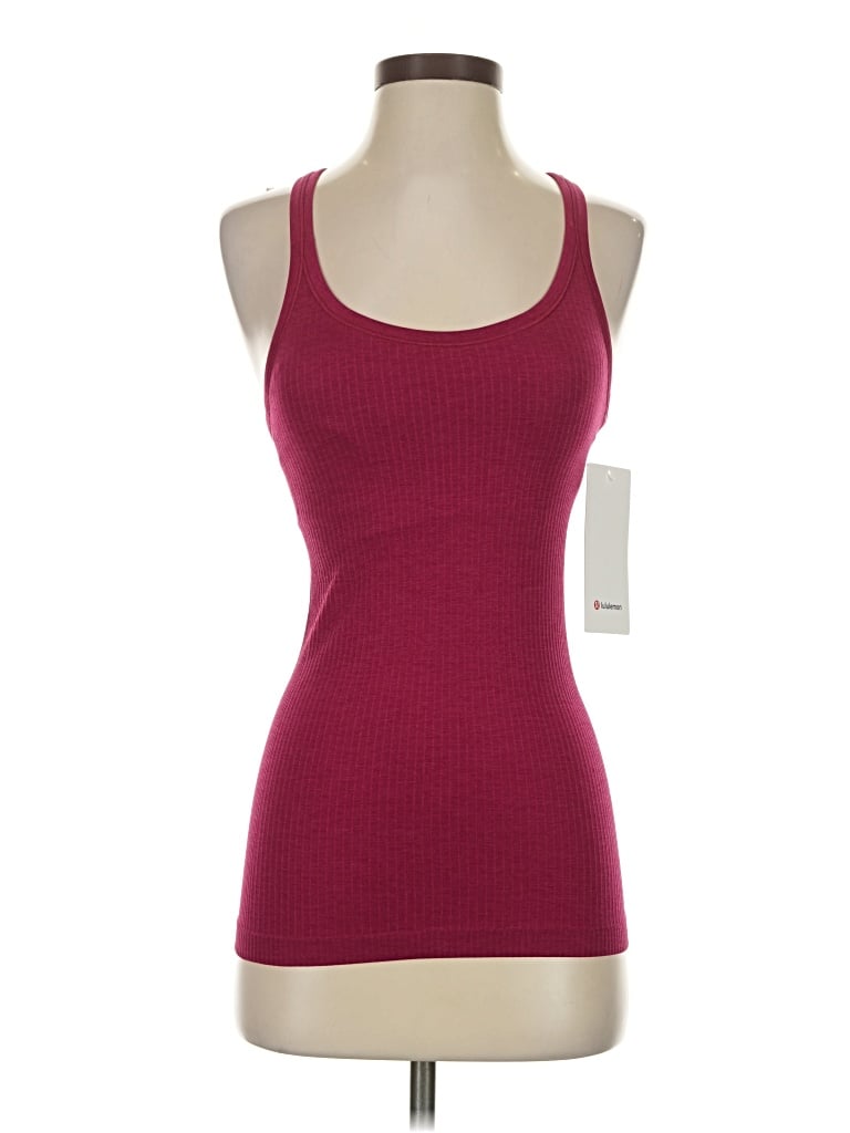 Lululemon Athletica Tank Top Burgundy Halter Neckline Tops