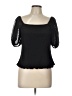 Chenault Black Short Sleeve Top Size L - photo 1