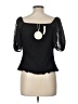 Chenault Black Short Sleeve Top Size L - photo 2