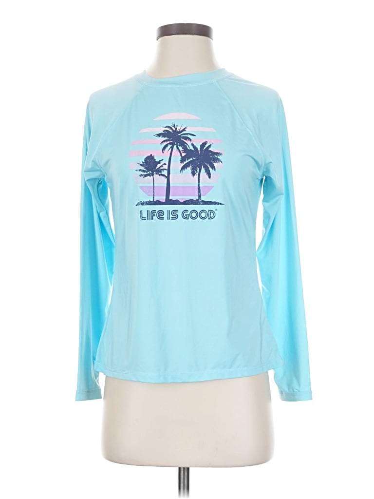 Pre-owned Life Is Good Long Sleeve T-shirt In Blue