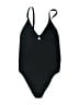 colsie Solid Black One Piece Swimsuit Size XS - photo 1