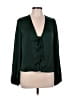 Forever 21 100% Polyester Green Long Sleeve Blouse Size L - photo 1