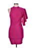 Bebe Solid Pink Cocktail Dress Size L - photo 1