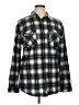 Assorted Brands 100% Polyester Plaid Gray Long Sleeve Blouse Size XL - photo 1