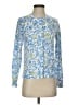 Ann Taylor 100% Cotton Paisley Blue Pullover Sweater Size XS - photo 1