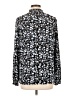 Anne Klein Floral Black Long Sleeve Blouse Size L - photo 2