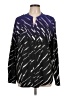 Calvin Klein 100% Polyester Animal Print Black Long Sleeve Blouse Size L (estimated) - photo 1