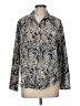 Lovestitch Paisley Silver Long Sleeve Button-Down Shirt Size M - photo 1