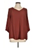 Torrid 100% Polyester Burgundy 3/4 Sleeve Blouse Size Lg Plus (0) - photo 1