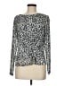 Tahari Silver Long Sleeve Blouse Size M - photo 1