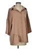 Kirundo 100% Polyester Tan 3/4 Sleeve Blouse Size S - photo 1
