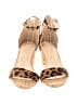 Lovemarks Animal Print Gold Tan Heels Size 10 - photo 2