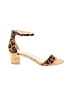 Lovemarks Animal Print Gold Tan Heels Size 10 - photo 1