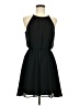 Lush 100% Polyester Solid Black Casual Dress Size M - photo 1