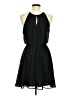 Lush 100% Polyester Solid Black Casual Dress Size M - photo 2