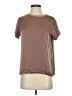 S'edge Solid Brown Short Sleeve Top Size S - photo 1
